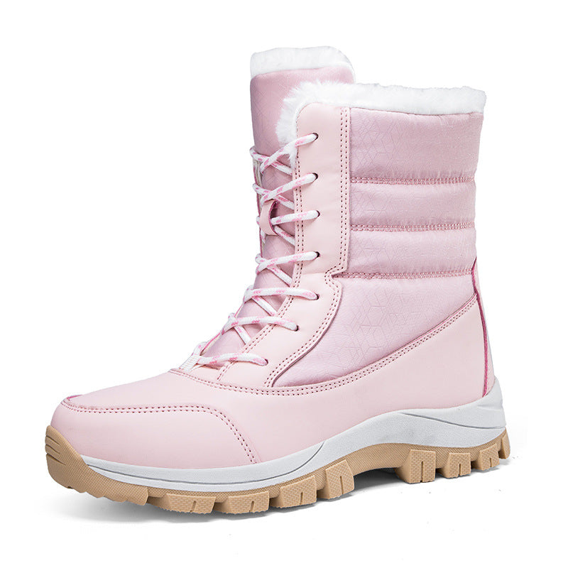 Women's High-Top Cotton Boots for Hiking and Snow