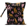zcyxuuw Wet Dry Bag Wet Bag for Swimsuit Travel Beach Pool Diapers Dirty Gym Clothes Makeup Bag Camping Accessories Waterproof Reusable Jungle Tropical Leaves Cheetah Print