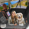 Back Seat Extender for Dogs Waterproof Dog Car Seat Cover for Back Seat with Hard Bottom - Upgraded Anti-Scratch 1680D Oxford Fabric-Holds 600Lbs Dog Hammock for Car&SUV&Truck(BlackLarge Dogs)
