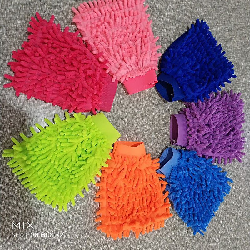 Chenille Car Wash Gloves and Cleaning Cloth Tool
