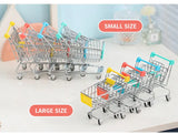 Mini Shopping Cart Trolley for Storage and Decoration