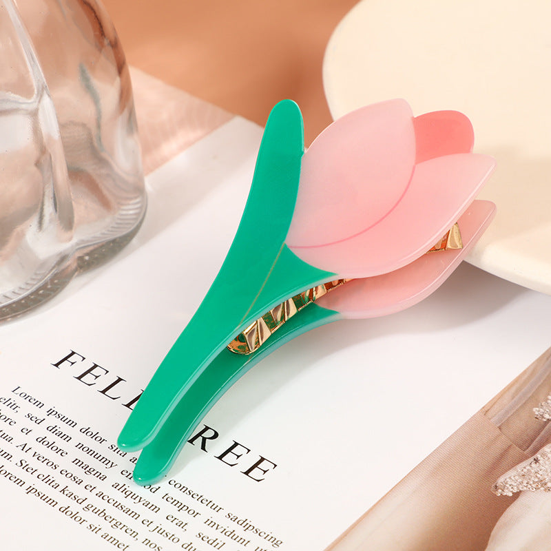 Tulip Hair Clip - Stylish Acetate Hair Accessory