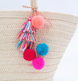Bag Charm with Pom Pom Accessory