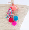 Bag Charm with Pom Pom Accessory