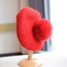 Knitted Sequin Beret with Rabbit Hair Detail