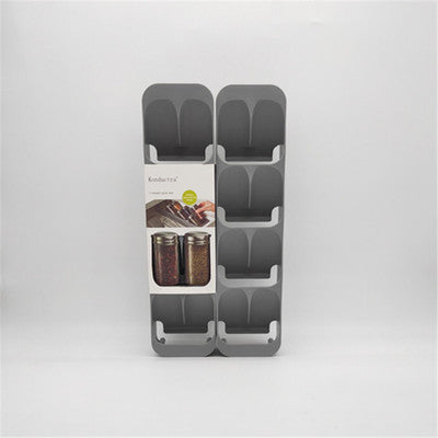 Kitchen Spice Storage Box with Drawer Organizer (8 Slots)