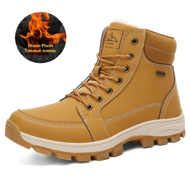 Men's High-Top Cotton Outdoor Hiking Shoes