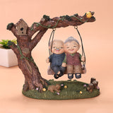 Creative Elderly Couple Figurine for Home Decor Gift