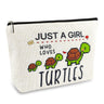 Turtle Makeup Bags for Women Cute Turtle Gifts for Girls Small Travel Cosmetic Bag Zipper Pouch for Teens Daughter Sister Bestie Funny Turtle Lover Stuff Birthday Christmas Decorations for Mom