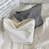 Corduroy Travel Cosmetic Bag - Large Capacity Organizer