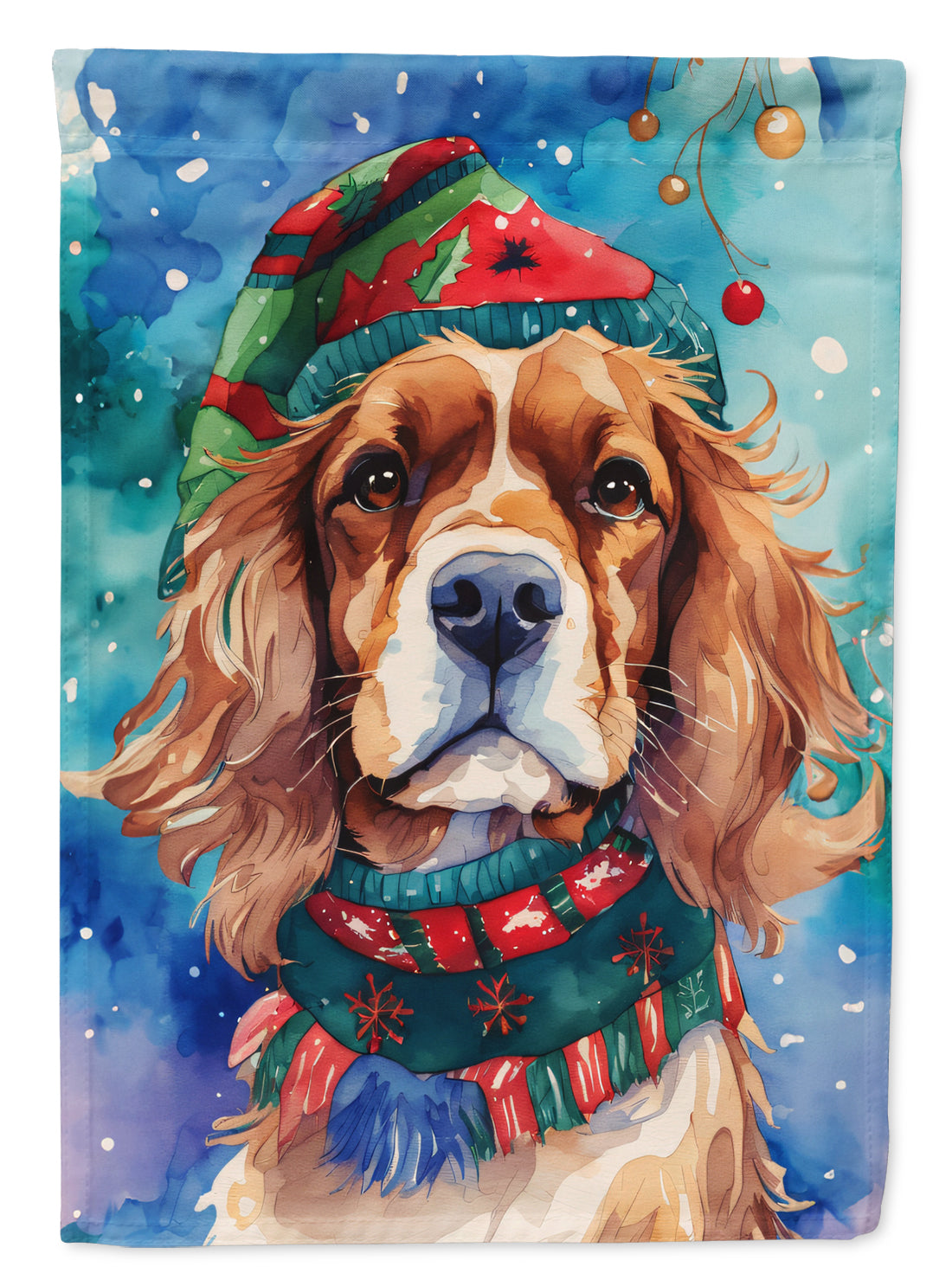 Cavalier Spaniel Christmas Garden Flag