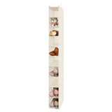 MAX Houser 10-Shelf Hanging Shoe Shelf Organizer Hanging Shoe Storage for Closet (Beige)