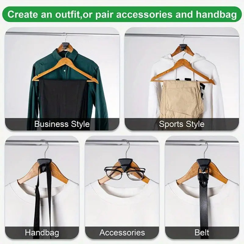 20pcs Triangle Hanger Hooks for Wardrobe Storage