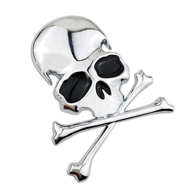 Zinc Alloy Skull Car Emblem Sticker for Tailgate