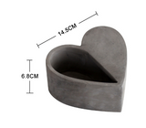 Creative Heart-Shaped Concrete Planter for Succulents