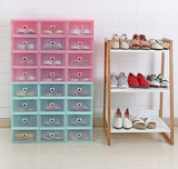 6-Pack Thick Transparent Drawer Shoe Storage Boxes