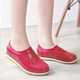 Women's Waterproof Low-tube Velvet Cotton Rain Boots
