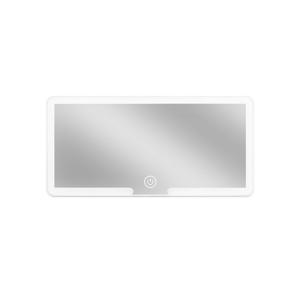 LED Car Sunshade Makeup Mirror with Adjustable Light