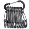 YHYHKY 10 Pack 2.7 Inch D Shape Aluminum Carabiner Spring Hook Keychain Clips Small Carabiners for Hiking Camping Fishing Gym Dog Leash Outdoor Key Rings Backpacks Not for Climbing (Grey)