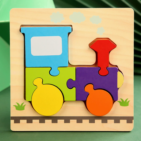 Montessori Wooden Educational Puzzle Board (One Set)
