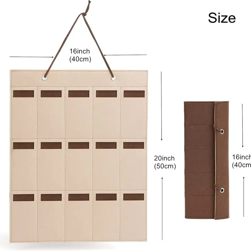 Wall Mounted Felt Sunglasses Storage Organizer (1pc)