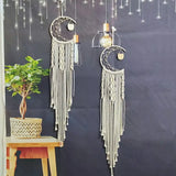 Braided Dream Catcher with Owl Pendant for Home Decor