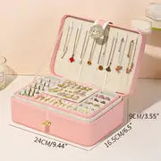 Multilayer Jewelry Organizer Case for Travel and Display