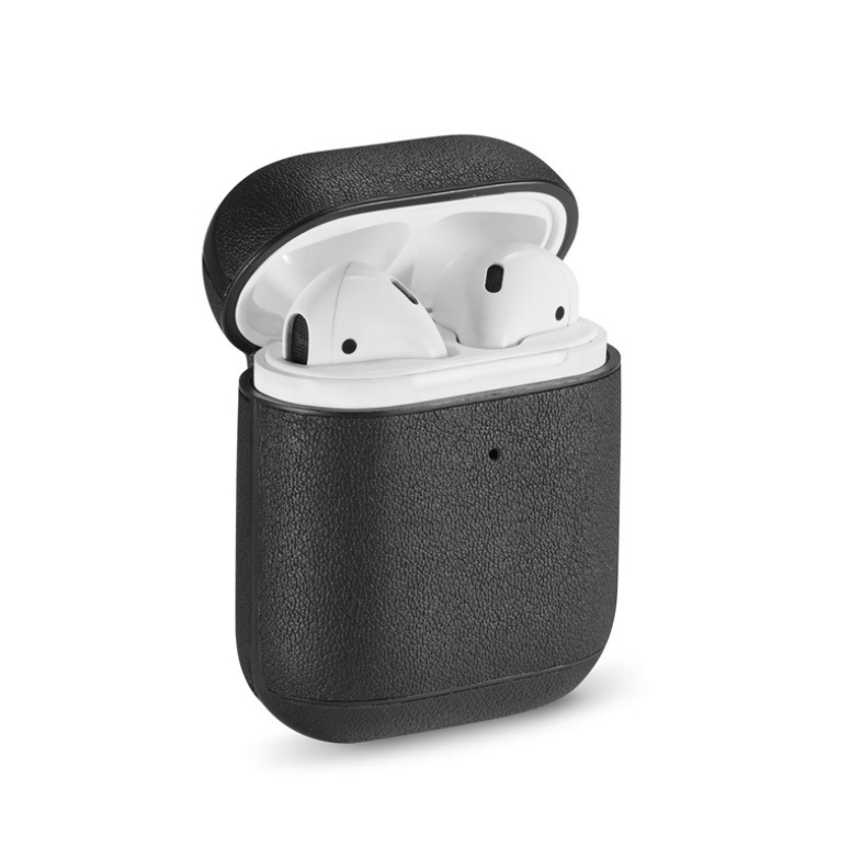 Leather Bluetooth Headphones Wireless Charging Case