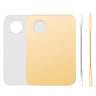 Mcduyant 4 Pcs Makeup Mixing Tray Makeup Palette with Makeup Spatula Makeup Mixing Palette Foundation Palette for Eye Shadow Lipsticks Nail Art Beauty Salon (Gold and Transparent)