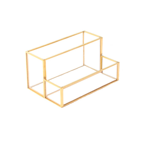 Wholesale Luxury Brass Glass Makeup Organizer (Lipstick)