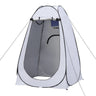 TUKAILAI Portable Pop Up Privacy Tent Outdoor Camping Bathroom Toilet Shower Tent Spacious Dressing Changing Room for Hiking Beach Picnic Fishing Instant Rain Shelter with Carrying Bag (White Grey)