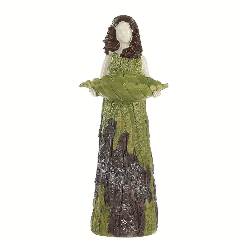 Fairy Statue Bird Feeder for Outdoor Home Decor