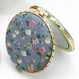 Retro Cloth Double-Fold Mini Makeup Mirror