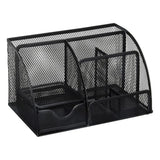 Large Capacity Metal Desktop Organizer - Pen & Document Holder