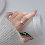 Sweet Epoxy Plumeria Rubra Ring Accessory