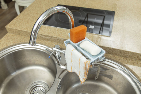 Sink Drainage Storage Rack with Sponge Organizer