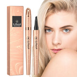 Microblade Eyebrow Pencil - Waterproof & Smudge-Proof 4 Tip Microblading Eyebrow Pen for Natural Looking Brows Long-Lasting Eyebrow Makeup with Micro-Fork Applicator for Precision