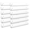 SOVQUEST Nail Polish Shelf Wall 15 Inch Acrylic Clear Rack Sunglass Organizer Multi-Purpose Floating Shelves for Beauty Salons Retailer Dressing Room (12 PCs)