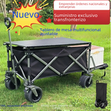 Outdoor Folding Camping Cart with Lift and Rear Opening