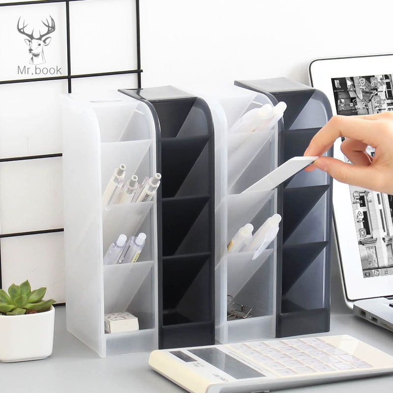 Multi-Functional Desk Organizer with Slanted Pen Holder