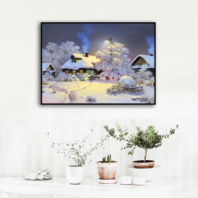 DIY 5D Diamond Painting Snow Scenic Home Decor (1pc)