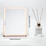 Large Lighted Portable Folding Makeup Mirror – Rechargeable, Magnifying, Travel-Friendly