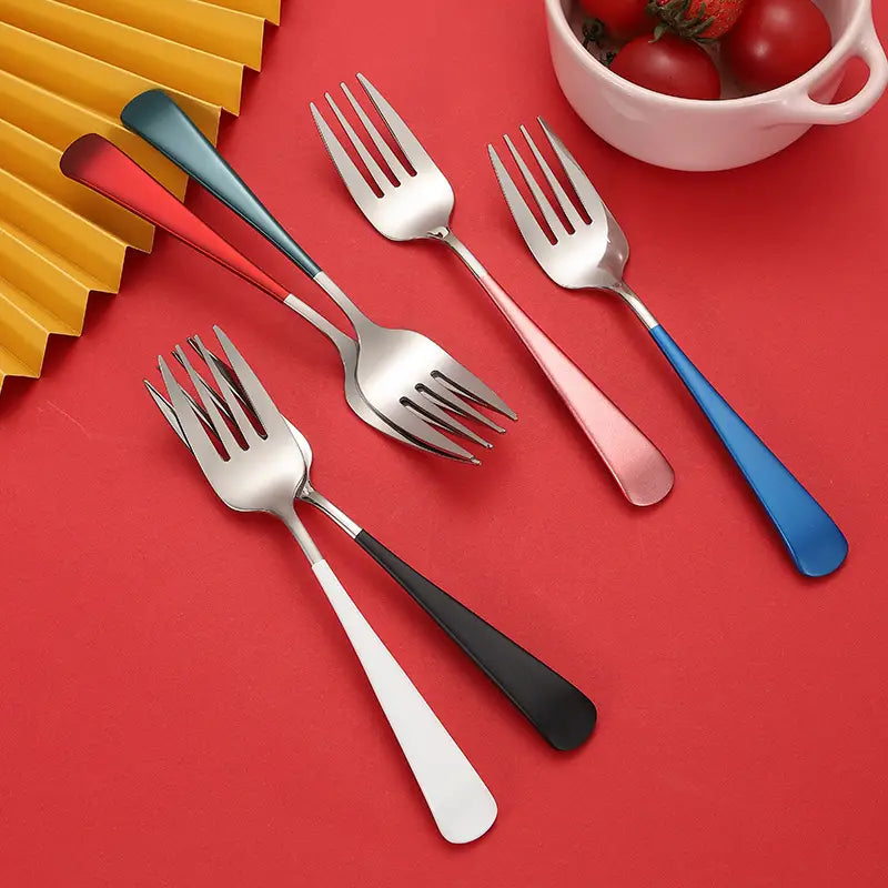 5pcs Stainless Steel Fork Set for Home and Restaurant