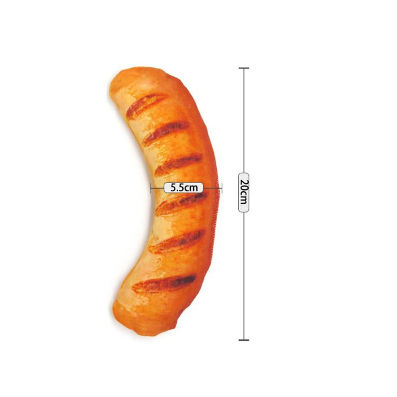 Plush Pet Toy - Realistic Vegetable Drumstick for Dogs