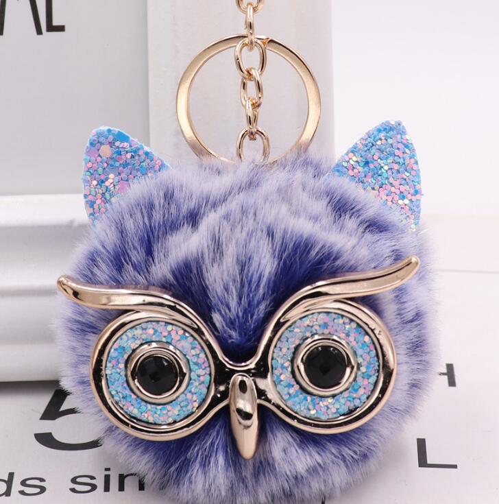 Grit Cat Owl Plush Keychain for Car Accessories