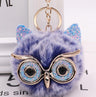Grit Cat Owl Plush Keychain for Car Accessories