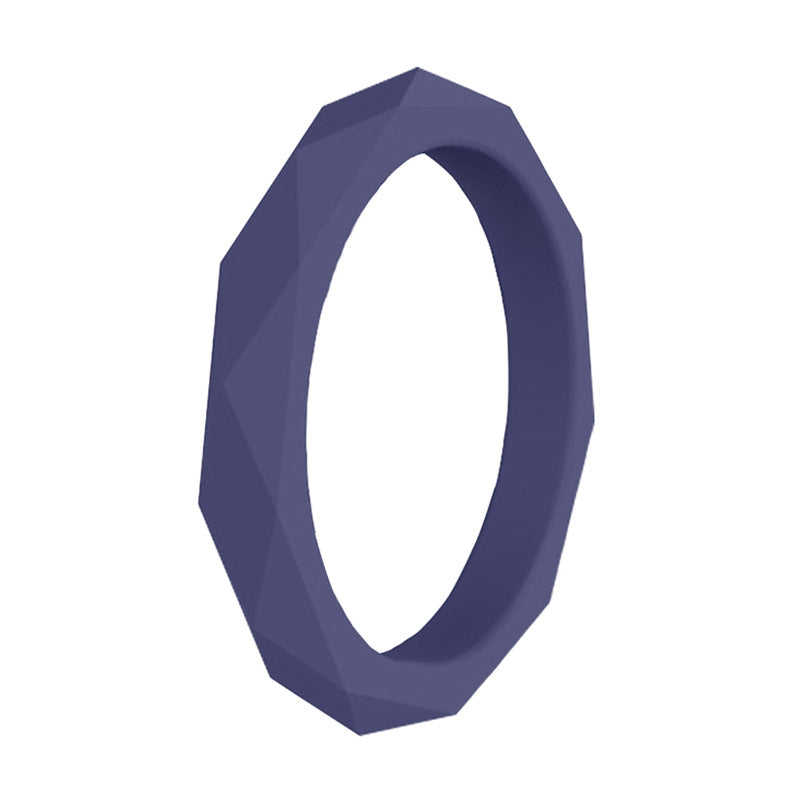 Geometric 3mm Silicone Ring for Outdoor Sports