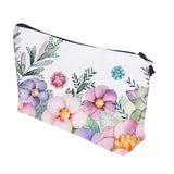 Flower Print Portable Travel Cosmetic Bag for Women