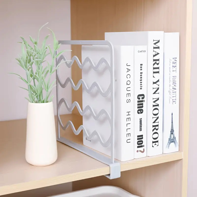 Nail-Free Storage Wardrobe Partition Rack (1pc)