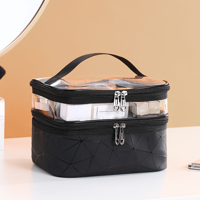 Large Capacity Double-layer Waterproof Cosmetic Bag